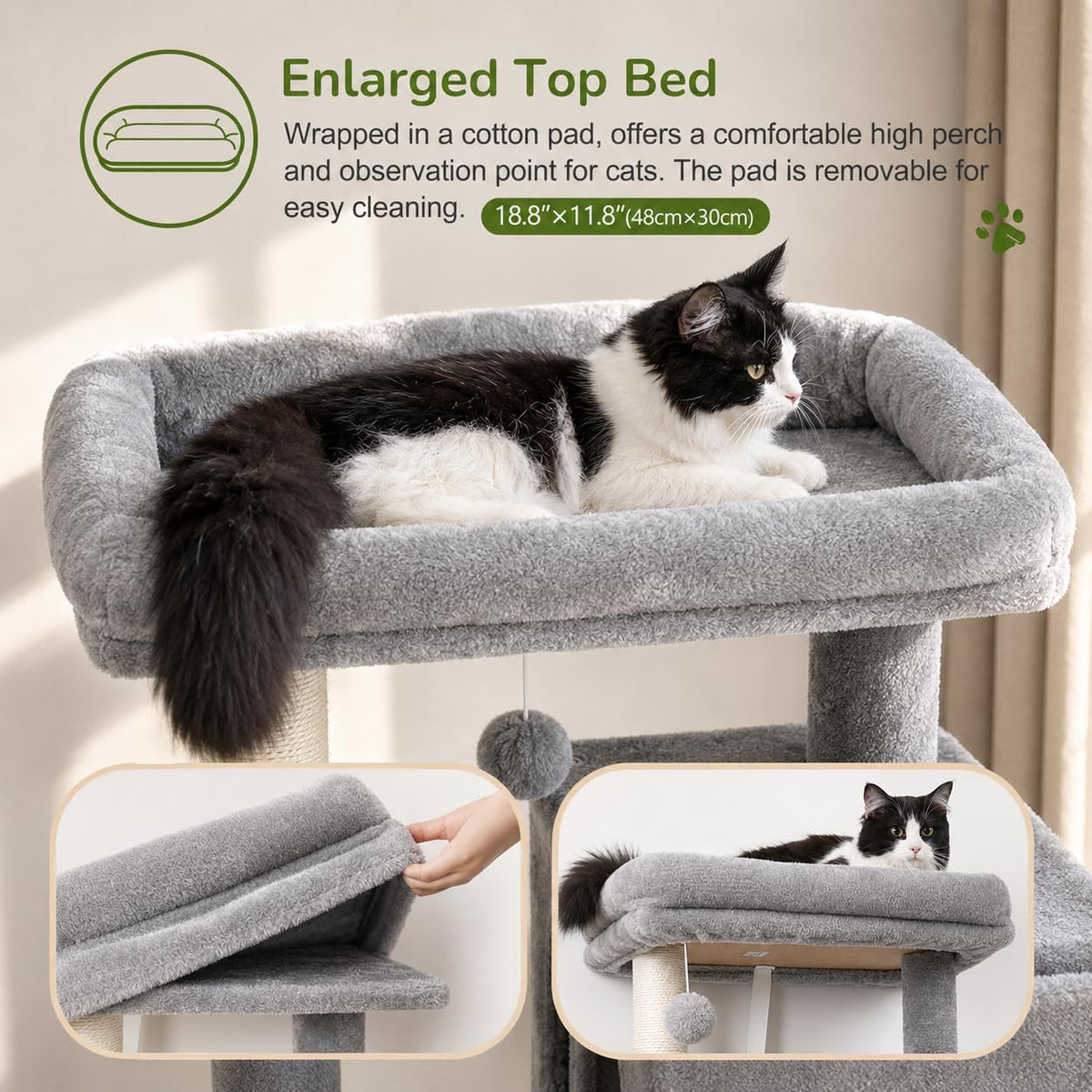 Cat Tree Tower with Scratching Post N46377