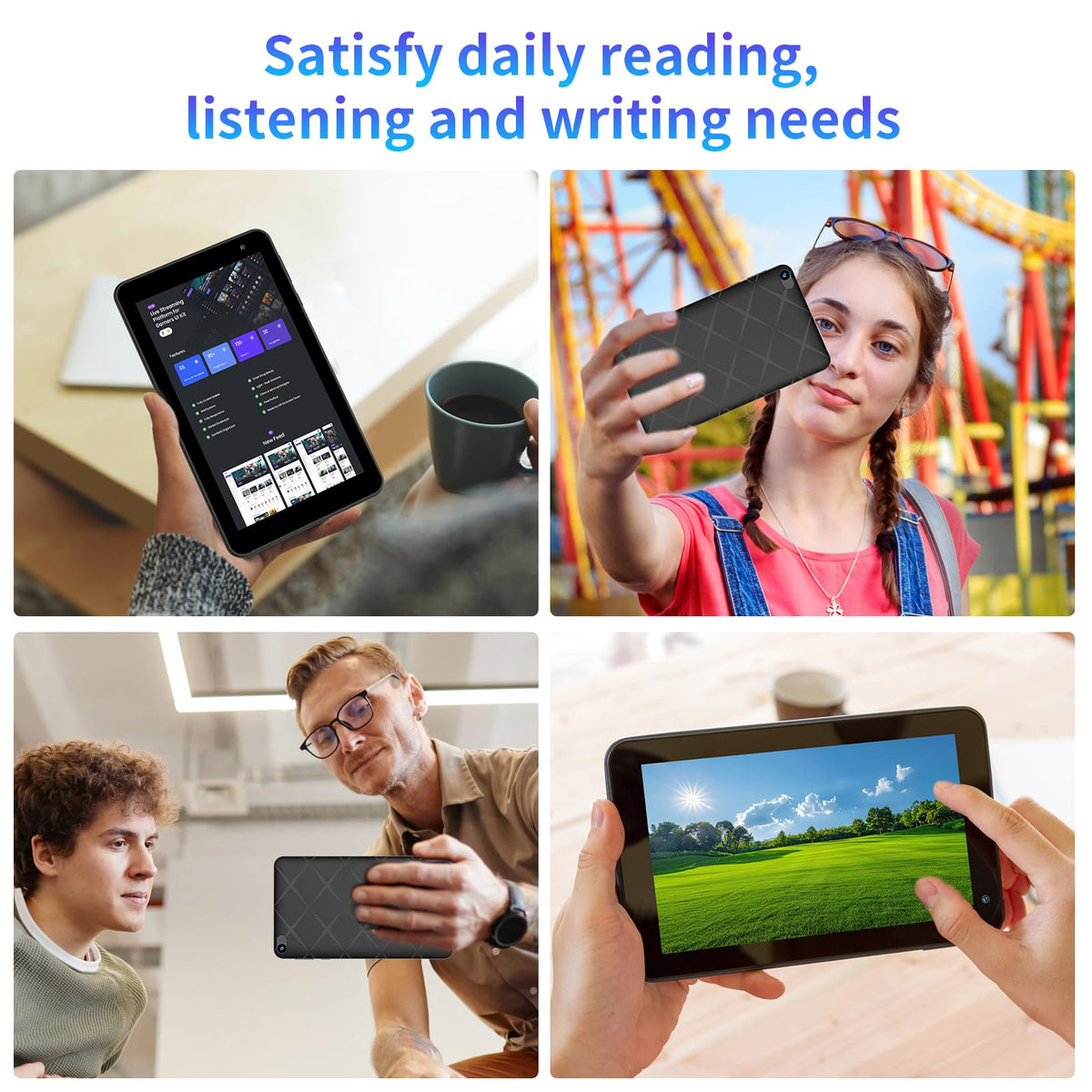 Android 15 Tablet 7 inch 3GB+5GB RAM 32GB ROM 5-Core 3500mAh with Case Q55770