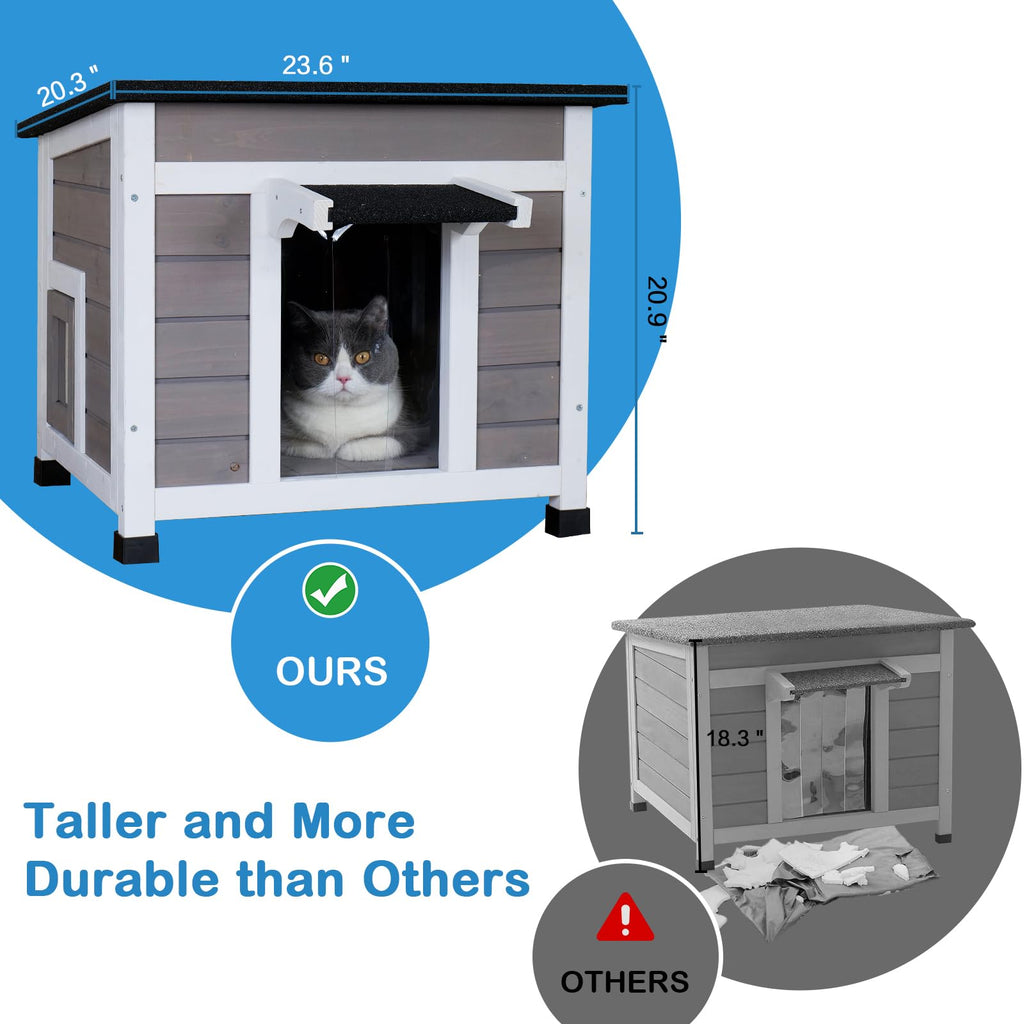 Insulated Weatherproof Outdoor Cat House V270