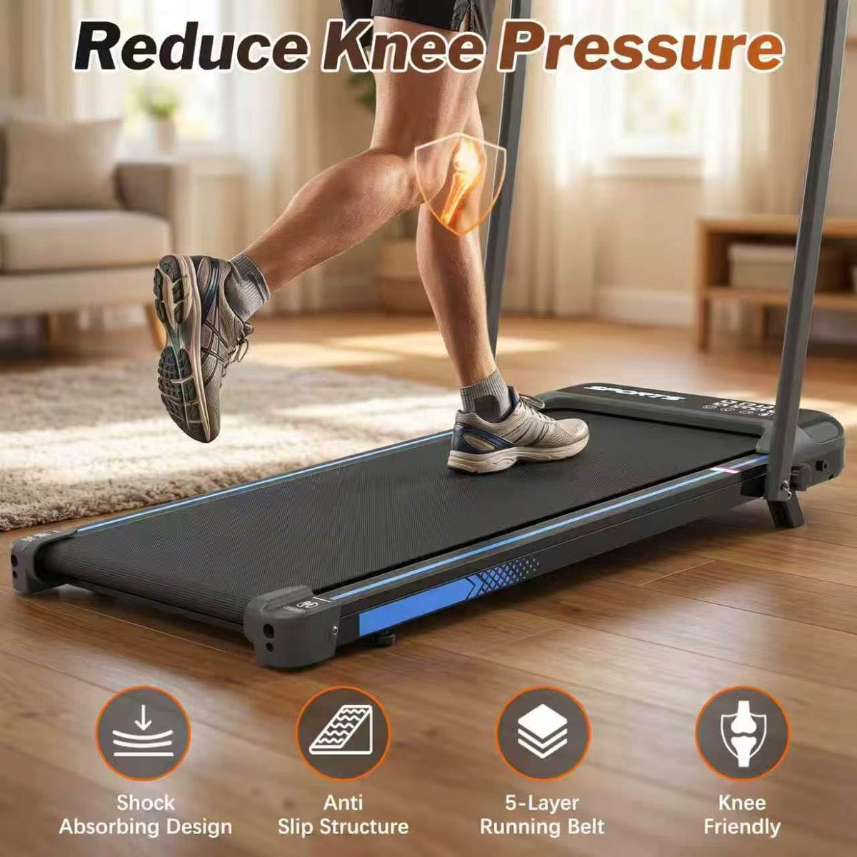 3 in 1 Foldable Under Desk Treadmill with Incline J3352