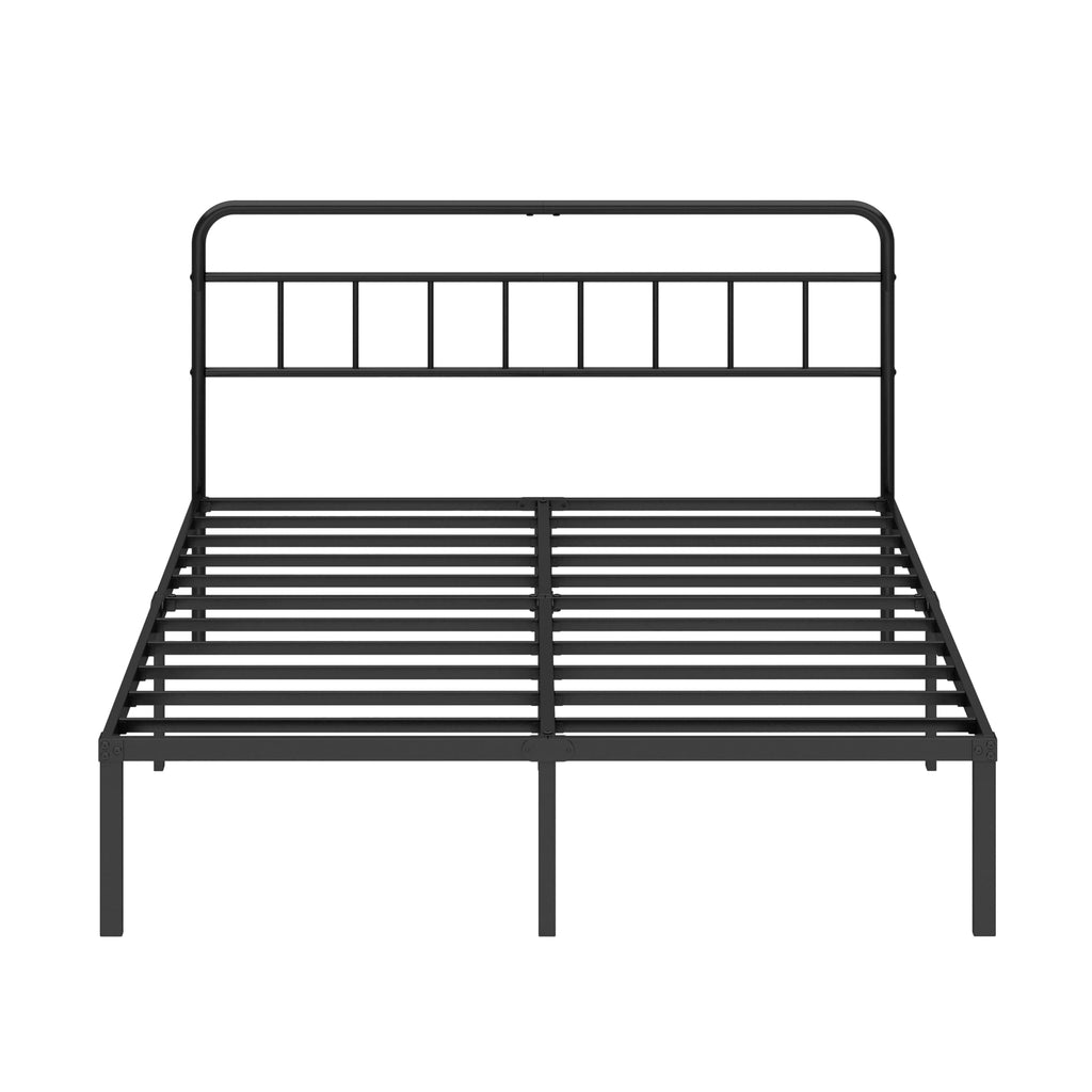 Black Queen Bed Frame with Headboard G5927