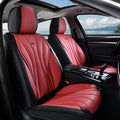 Black Red 2 Pack Leather Car Seat Covers R456358