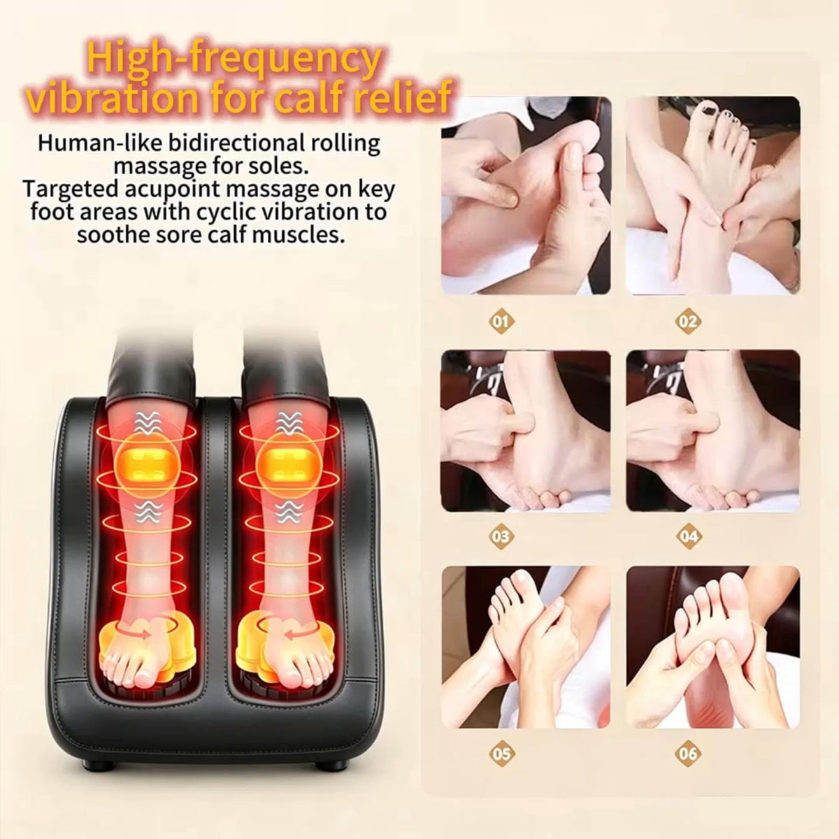 16D Electric Shiatsu Full Body Massage Mat with Foot Massager U779