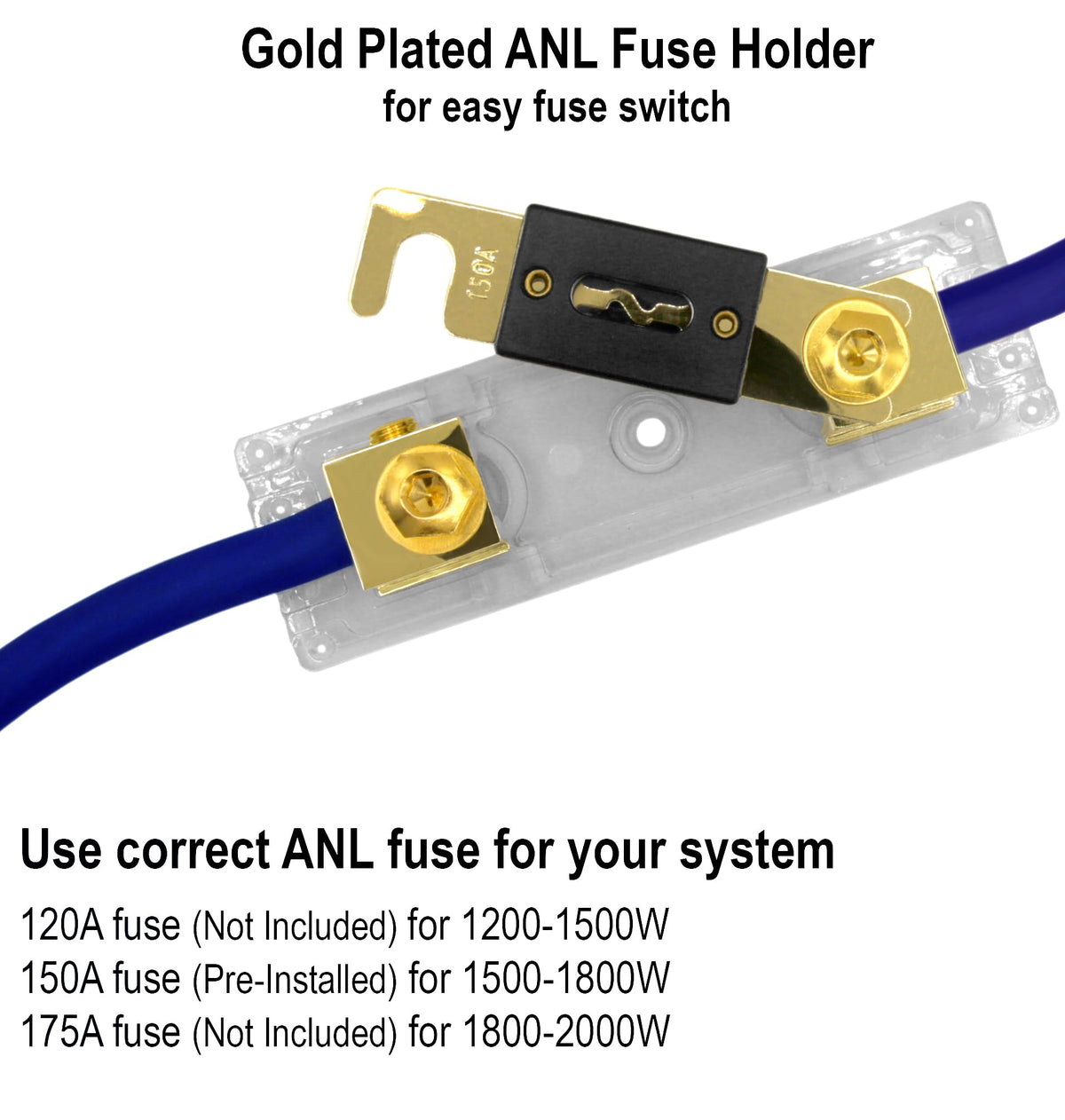 4 AWG 100% Copper Car Audio Amp Wire Kit B754015