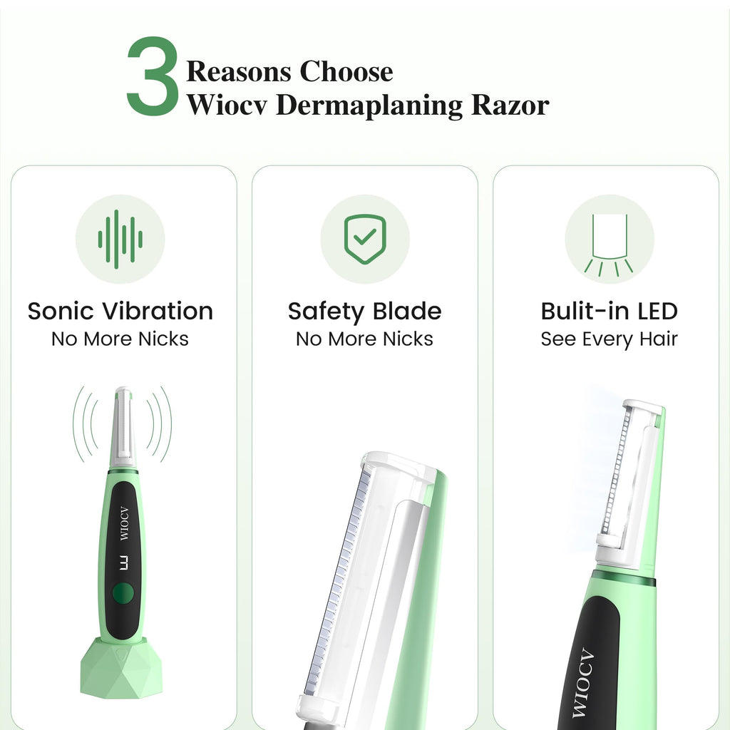 Green Electric Facial Razor G228298