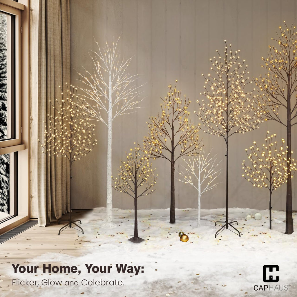 8 Ft Lighted Willow Twig Tree with 240 Warm White LED Lights J482