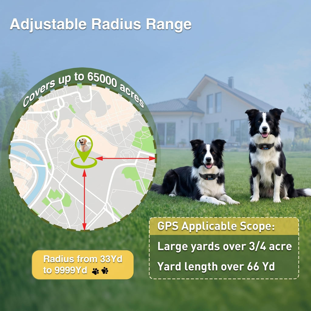 GPS Wireless Dog Fence System with 2 Collar R2488