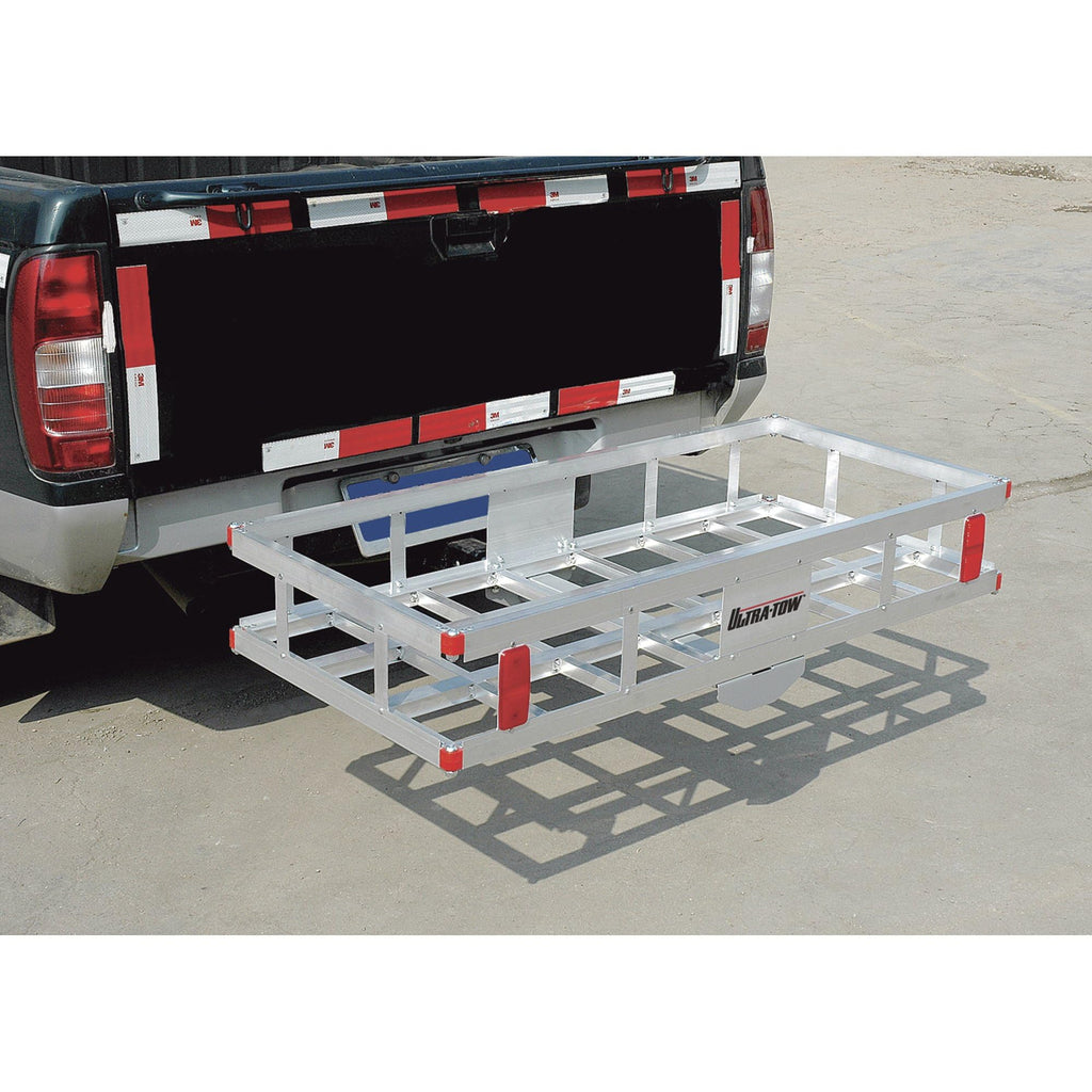 Aluminum Hitch Cargo Carrier 500-Lb Capacity Silver U8049