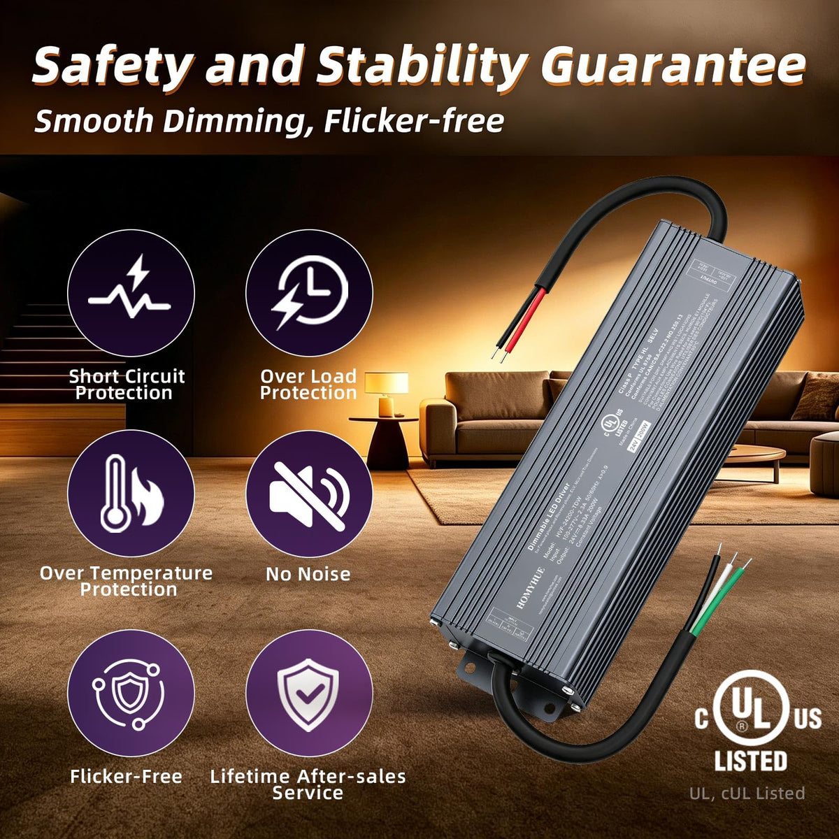 200W Triac Dimmable LED Driver Power Supply Q12547