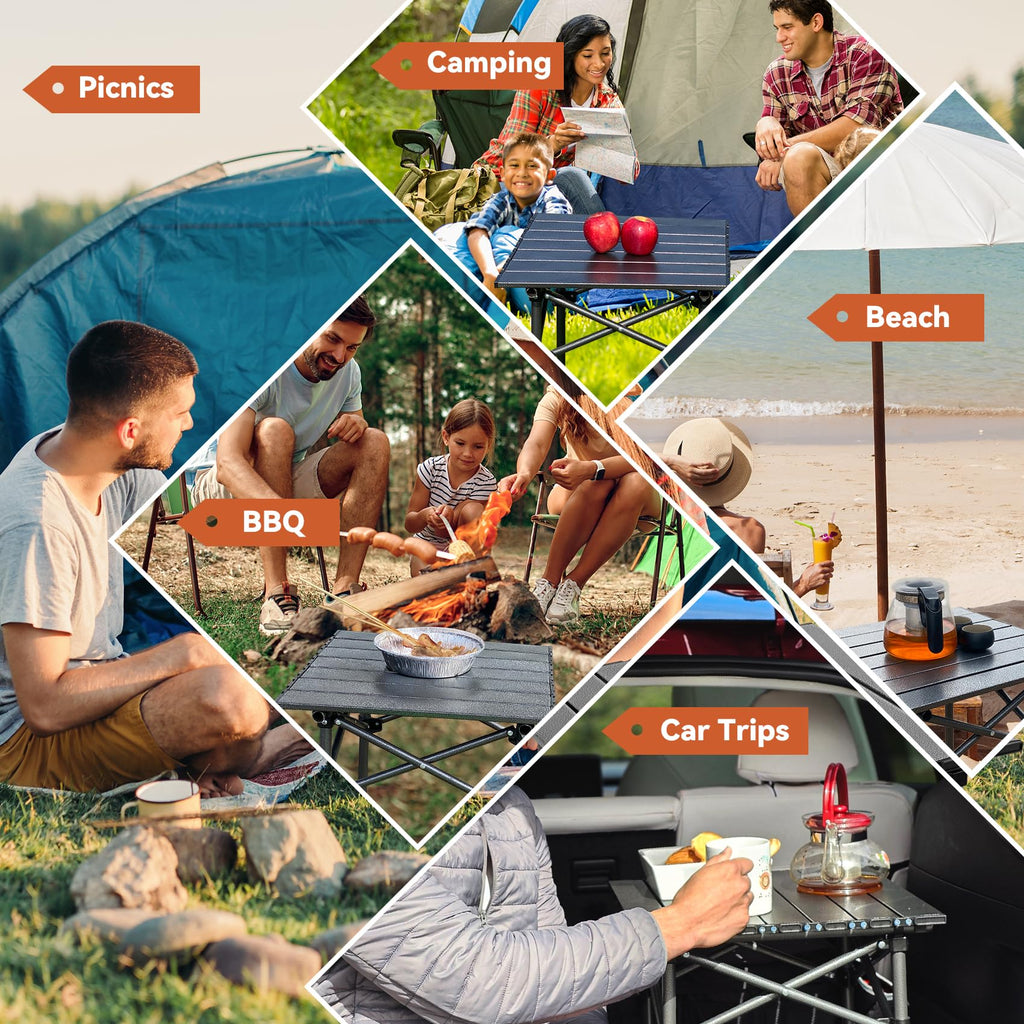 Portable Folding Aluminum Camping Table with Carry Bag Z711