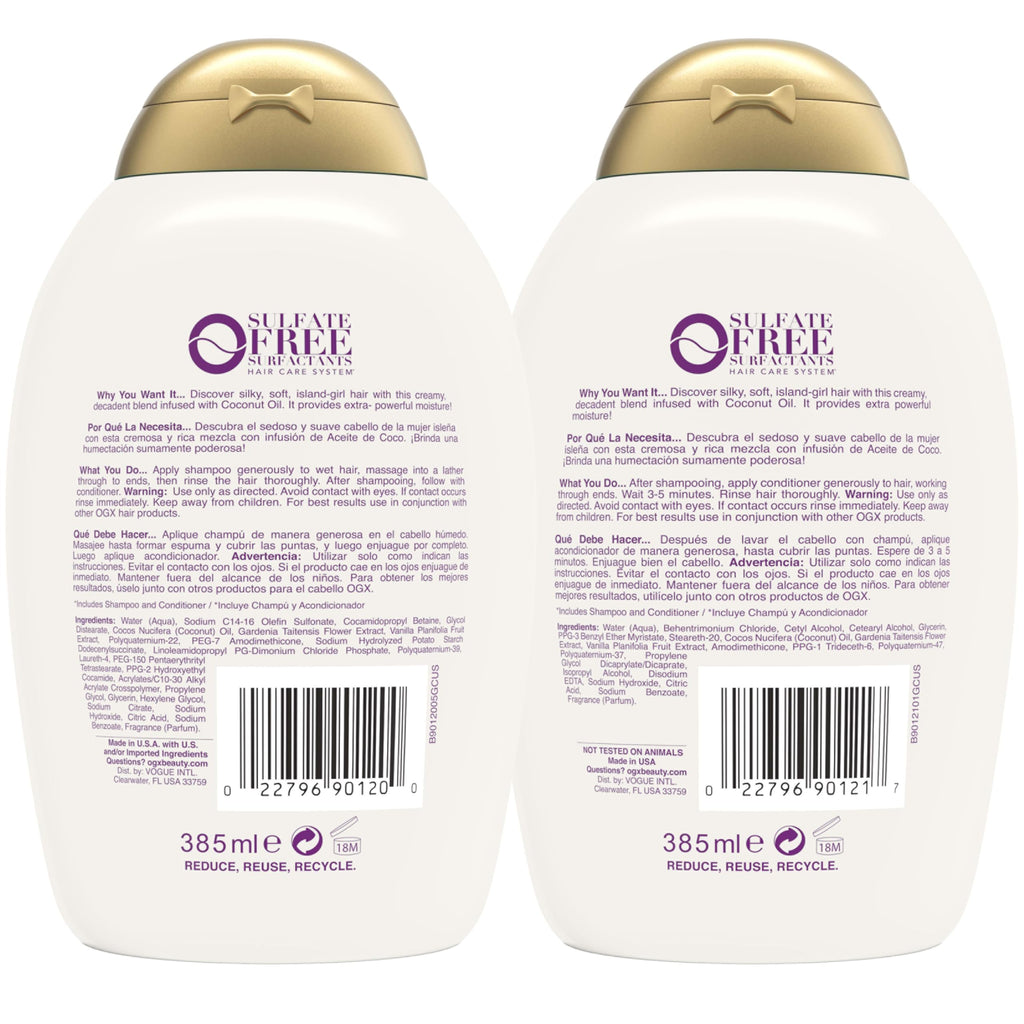 Coconut Oil Shampoo & Conditioner Set Z201