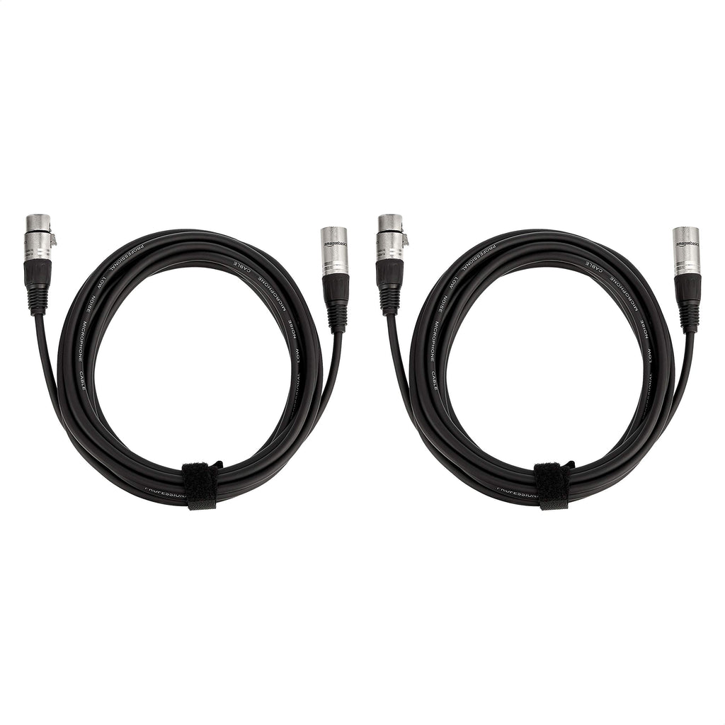 2-Pack 15 Foot Black XLR Microphone Cable B285