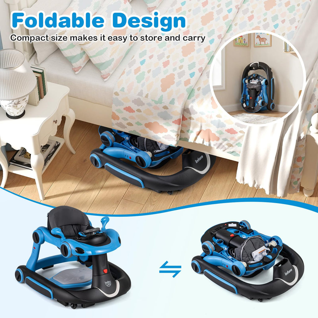 Foldable Adjustable Baby Walker with Wheels F5909