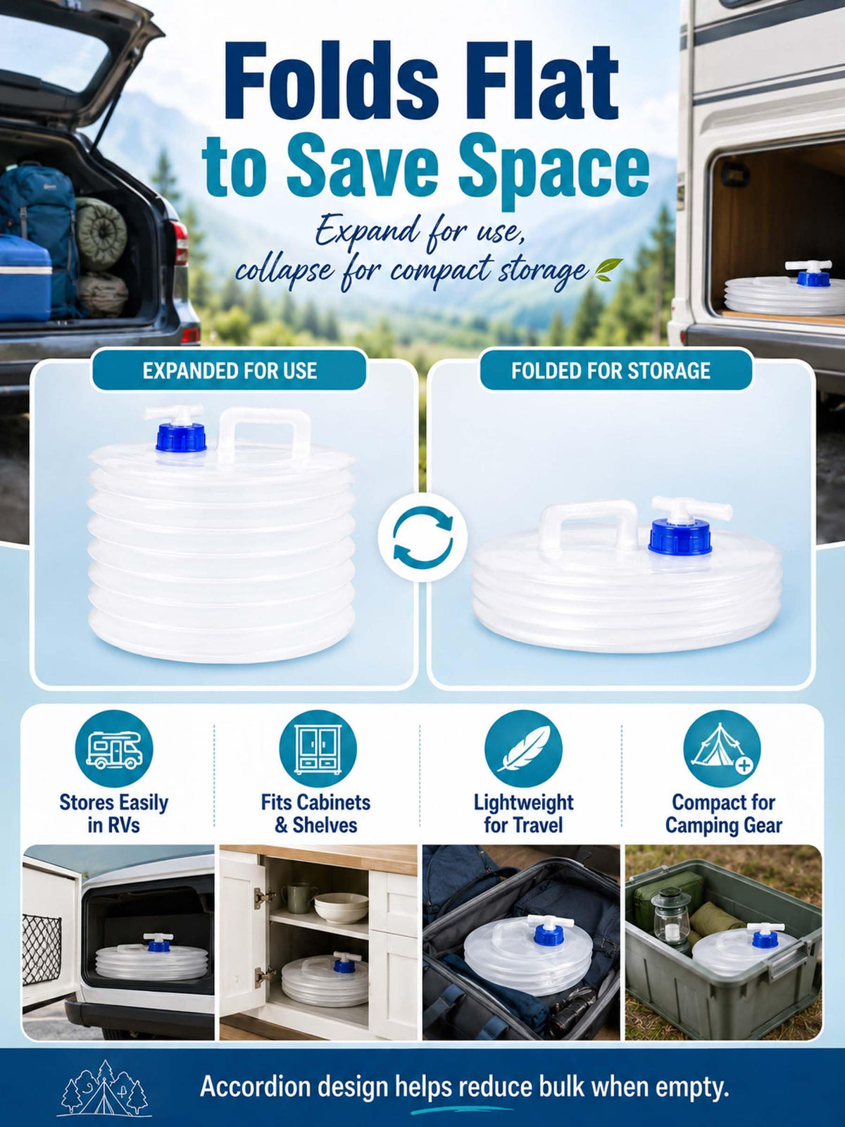 Collapsible 10L Water Container with Spigot R88467