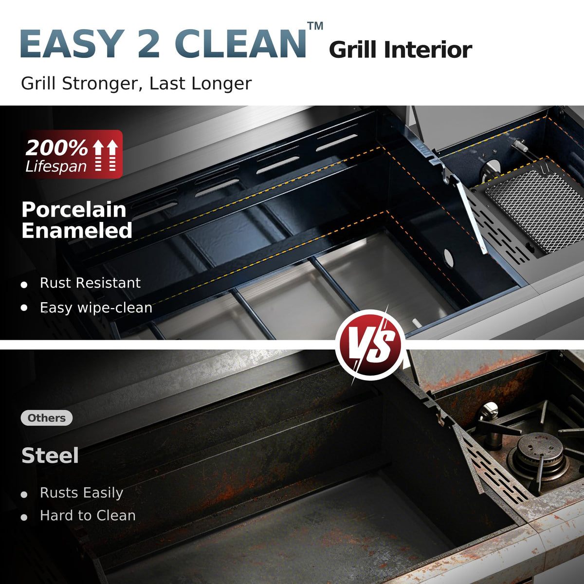 4 Burner Gas Grill with Infrared Side Burner T6442
