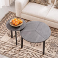 Small Round Nesting Coffee Table Set of 2 N1018