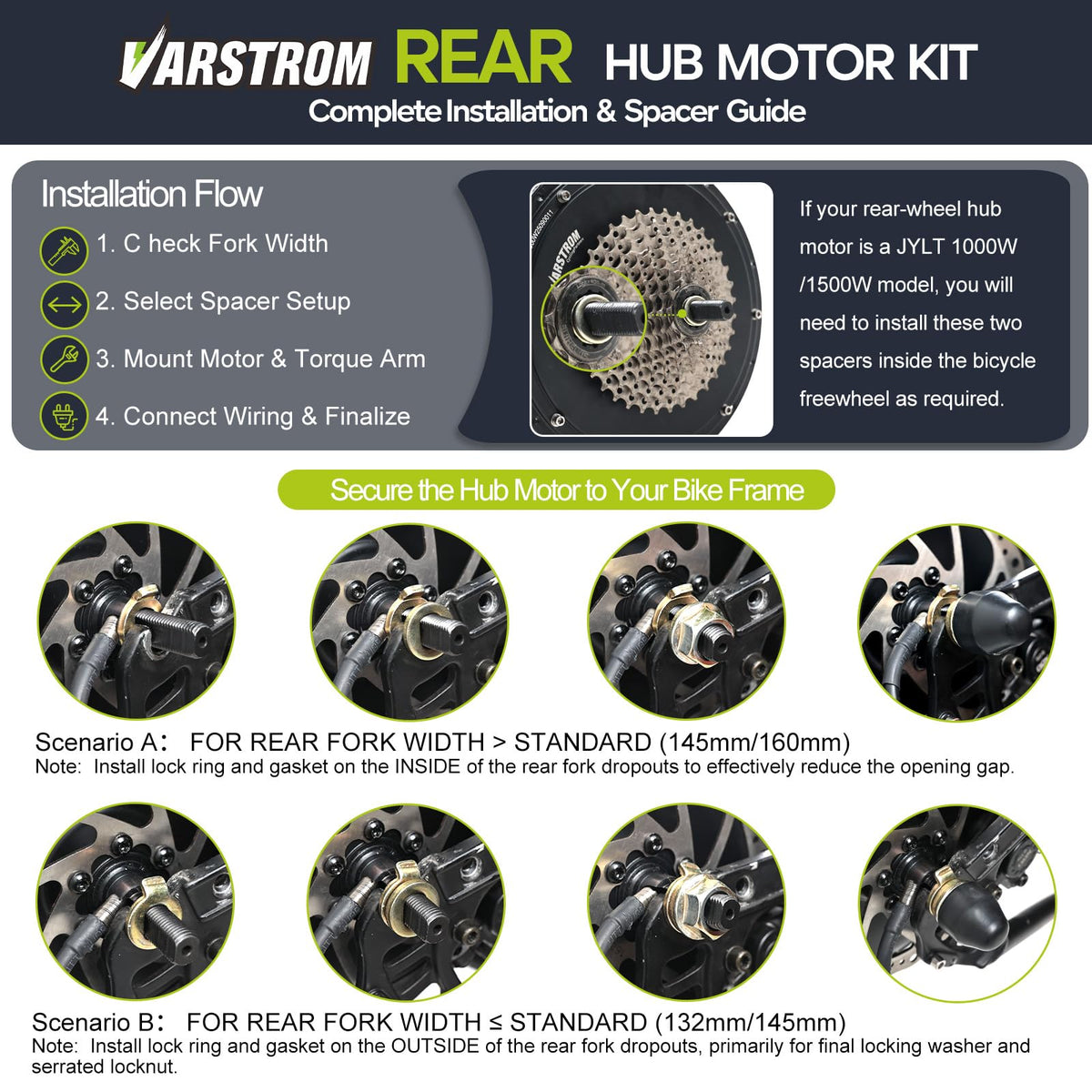 48V 1000W Ebike Conversion Kit F36289