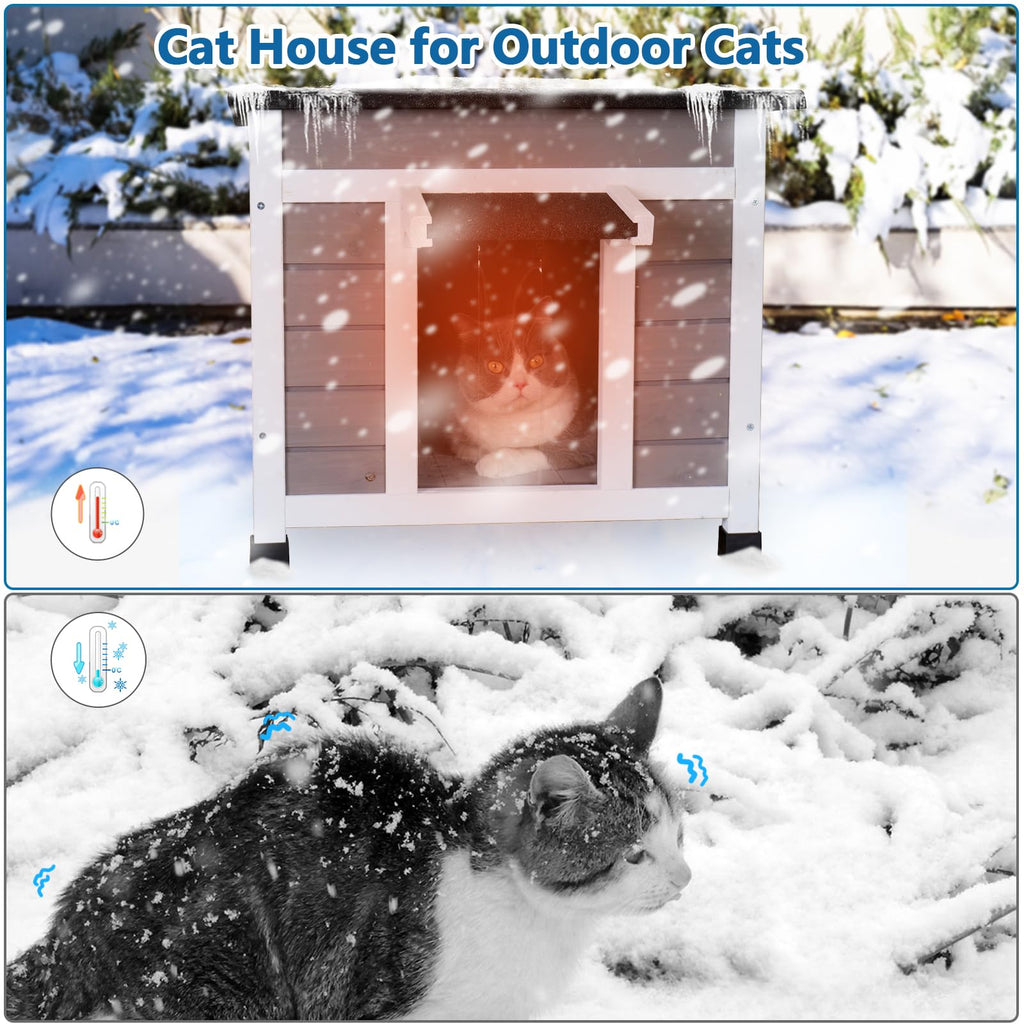 Insulated Weatherproof Outdoor Cat House V270
