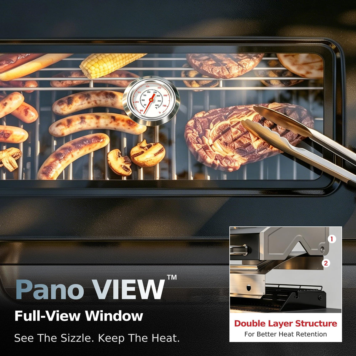 4 Burner Gas Grill with Infrared Side Burner T6442