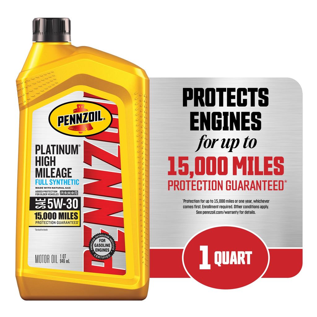 5W-30 Full Synthetic High Mileage Motor Oil, 1 Quart (6 Pack) Y486