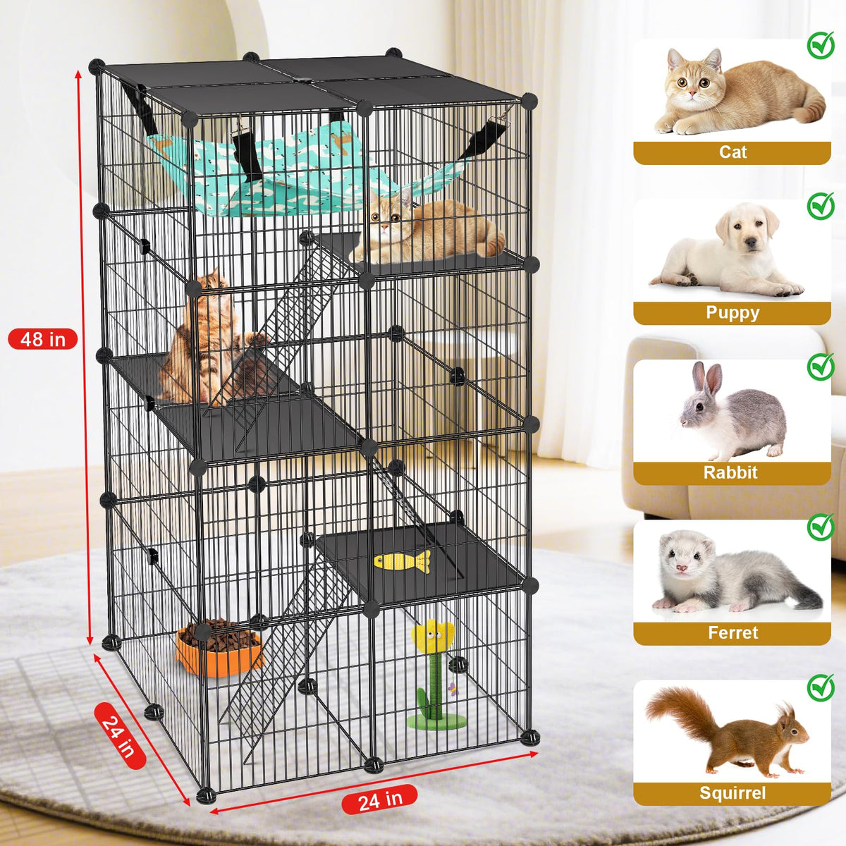 4-Tier Cat Cage N2808