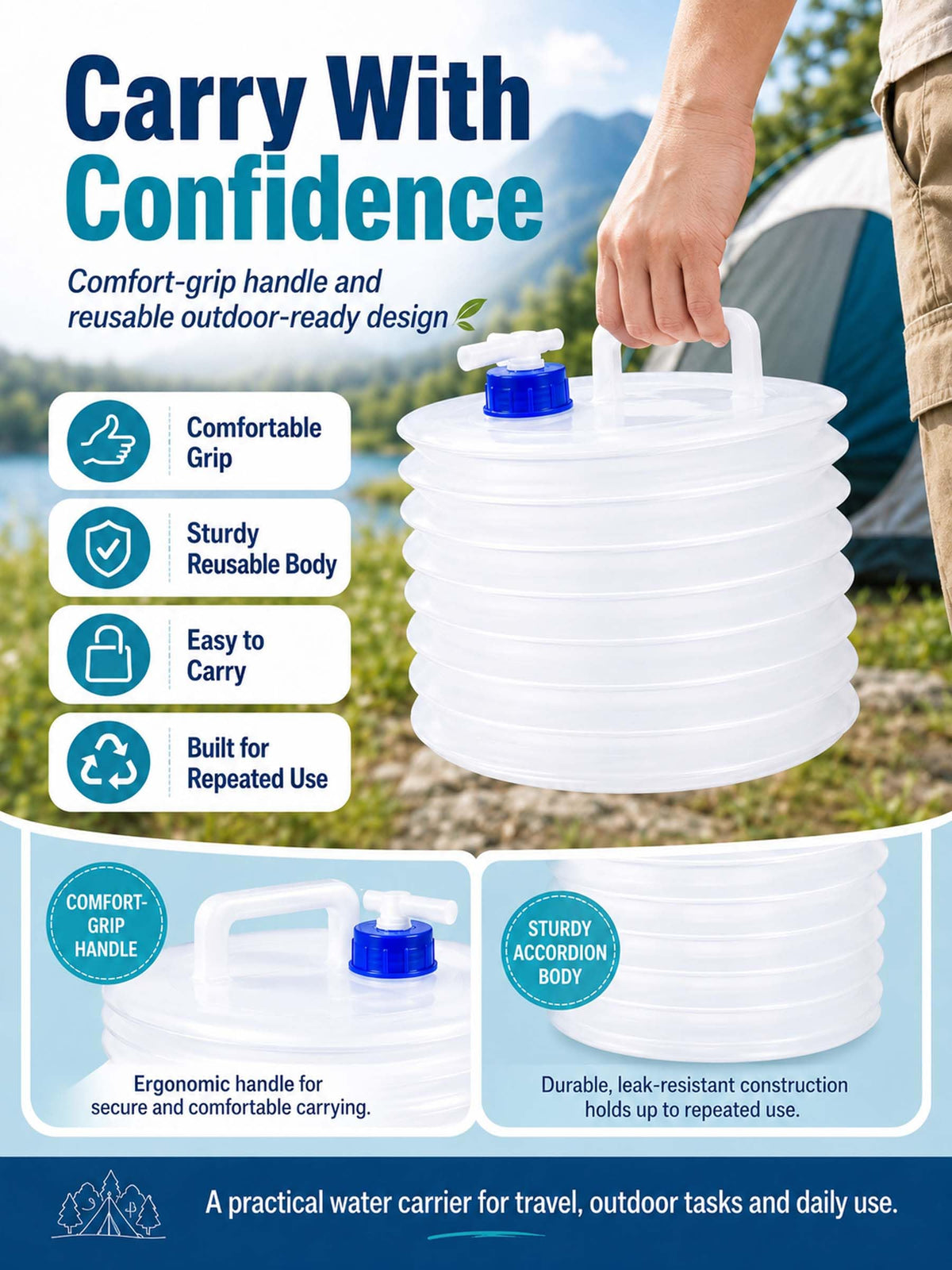 Collapsible 10L Water Container with Spigot R88467