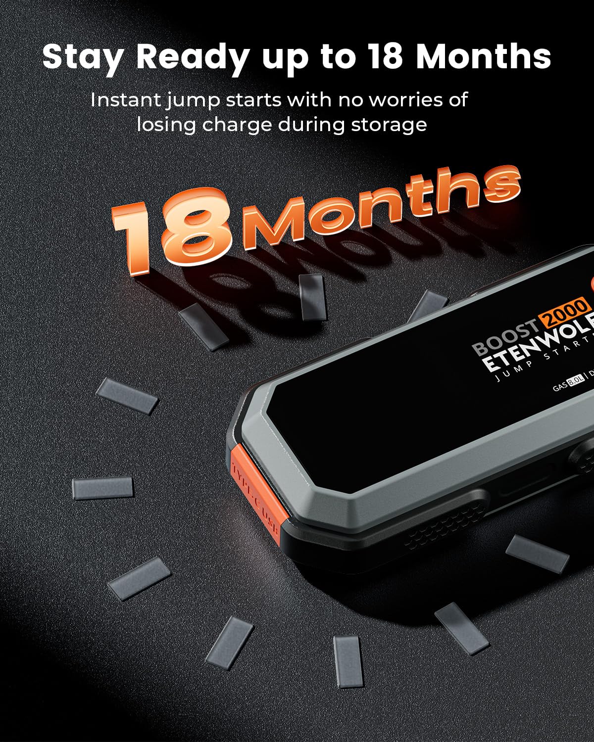2000A Peak 12V Portable Car Battery Jump Starter N469