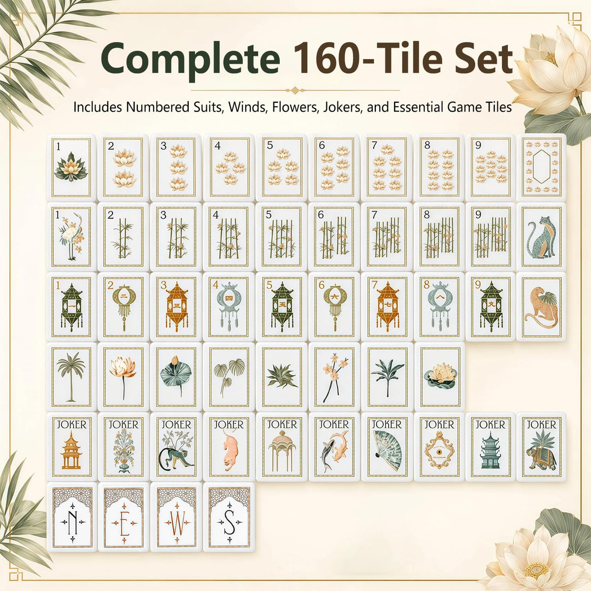 4 Layer Acrylic Mahjong Tile Set I3916