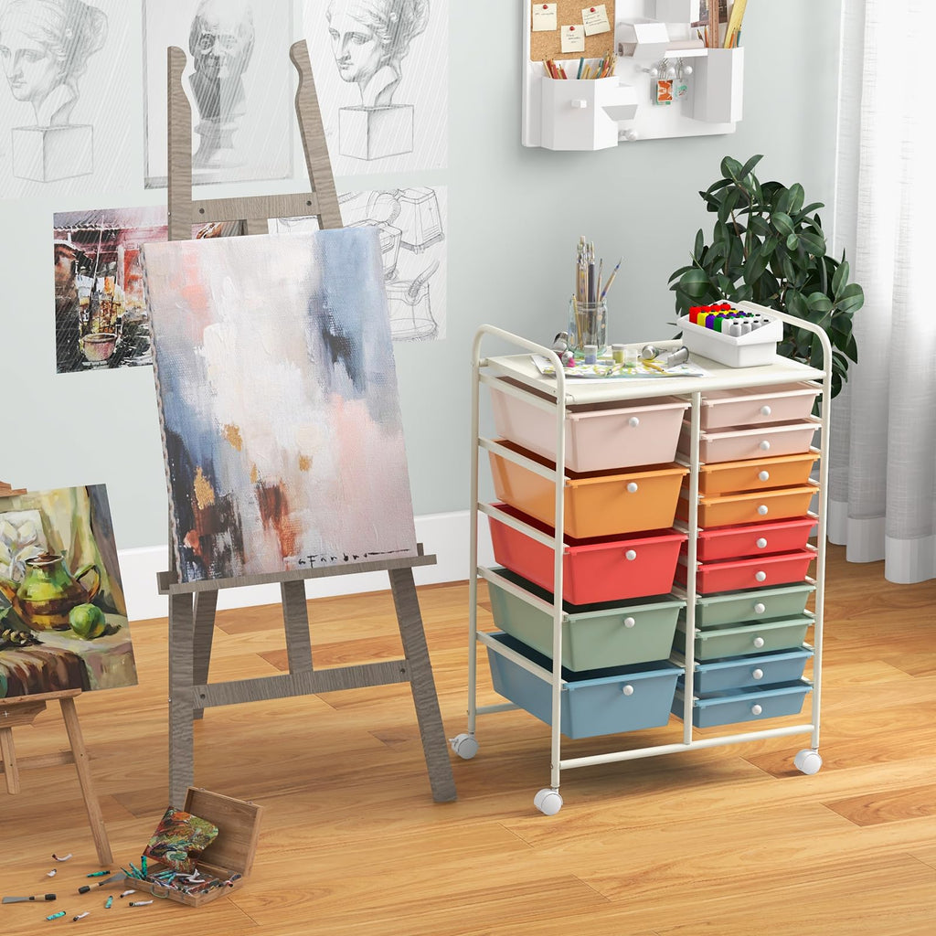 15 Drawer Rolling Storage Cart with Wheels L531