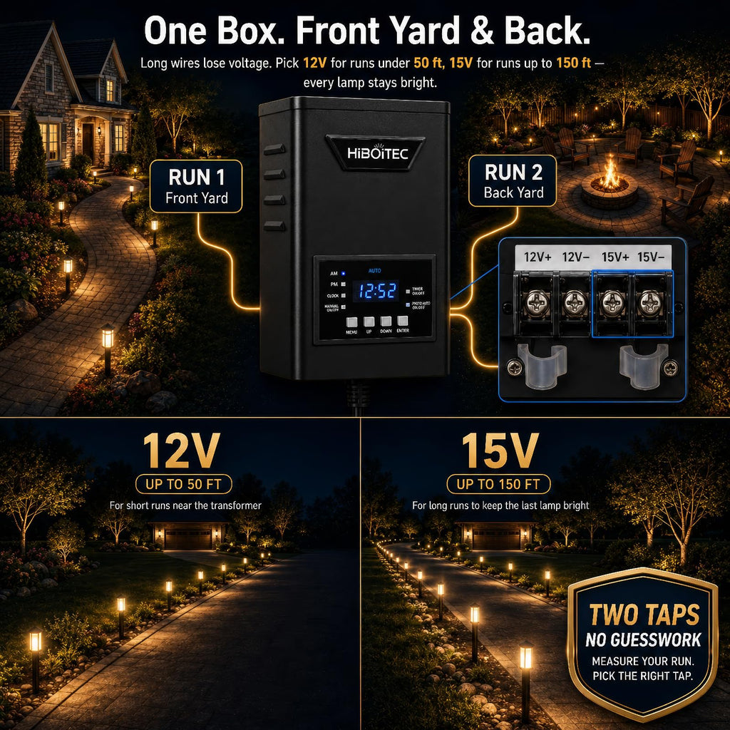 400W Low Voltage Landscape Transformer with Photocell Sensor Timer O231