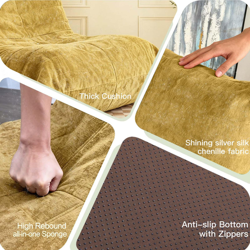 Yellow Memory Foam Bean Bag Chair J39074