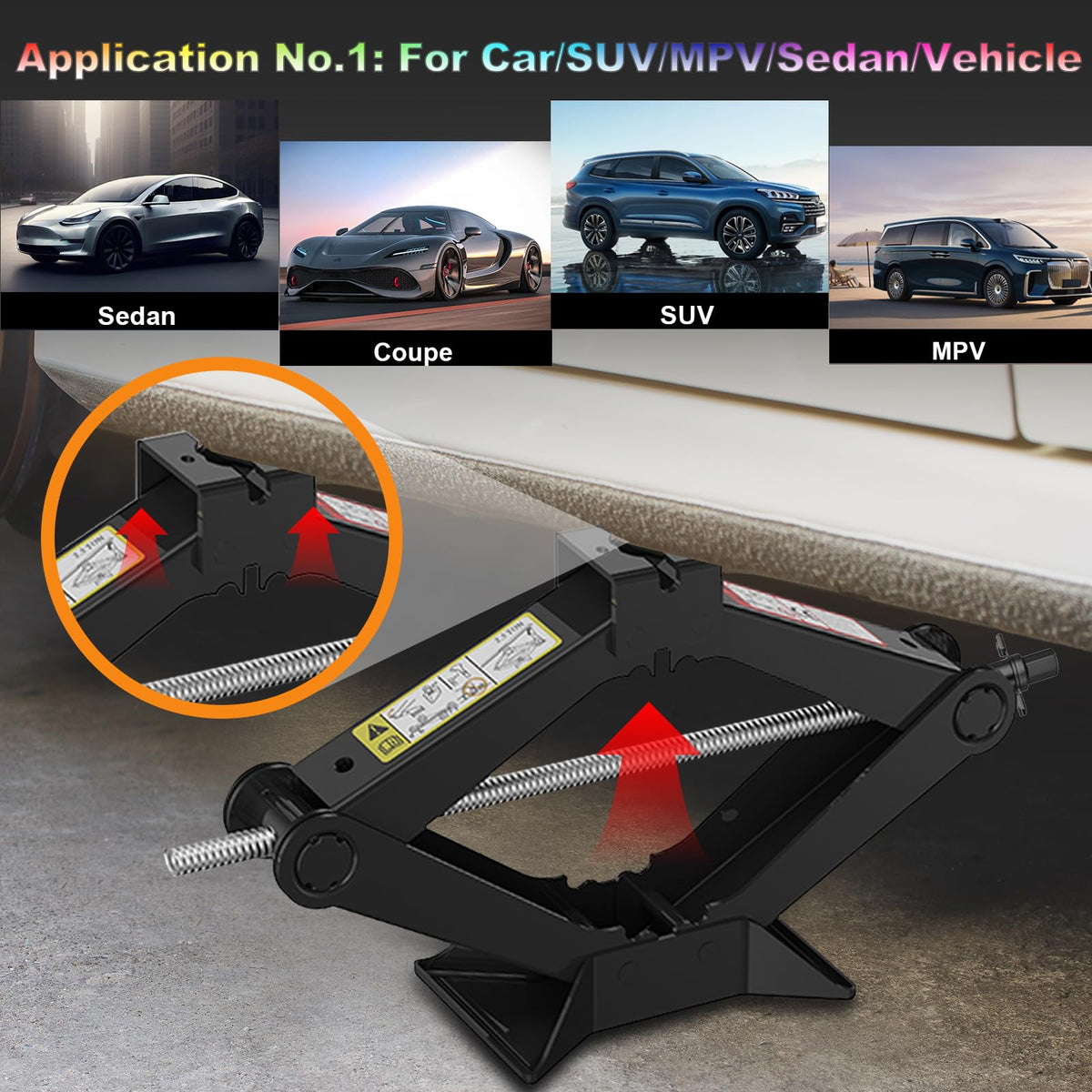 Scissor Jack Kit with Lug Wrench and Jack Pad W656