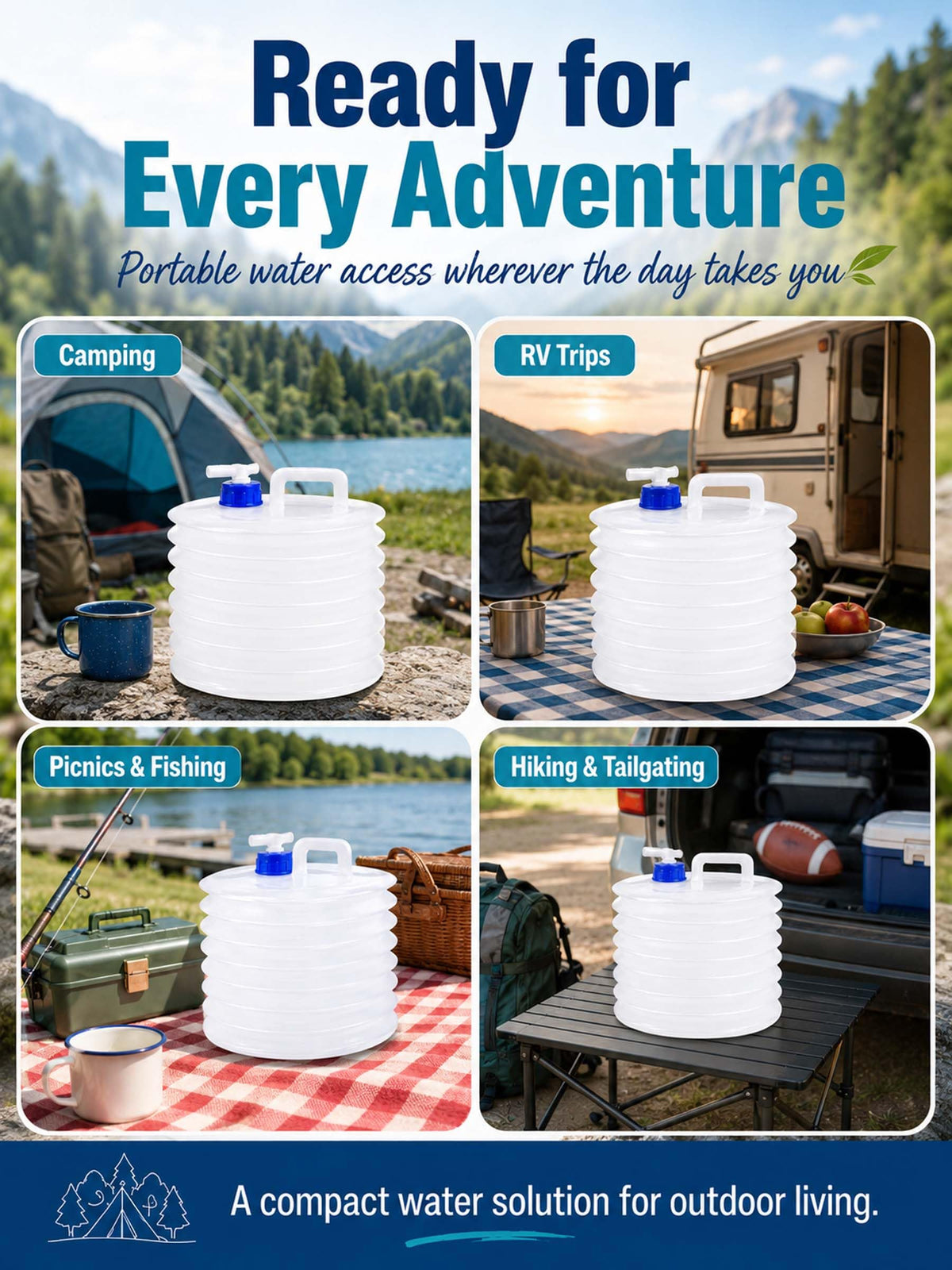 Collapsible 10L Water Container with Spigot R88467