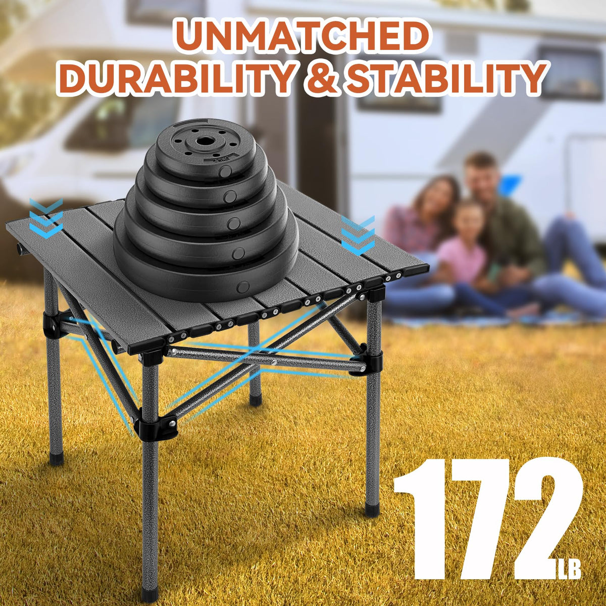 Portable Folding Aluminum Camping Table with Carry Bag Z711