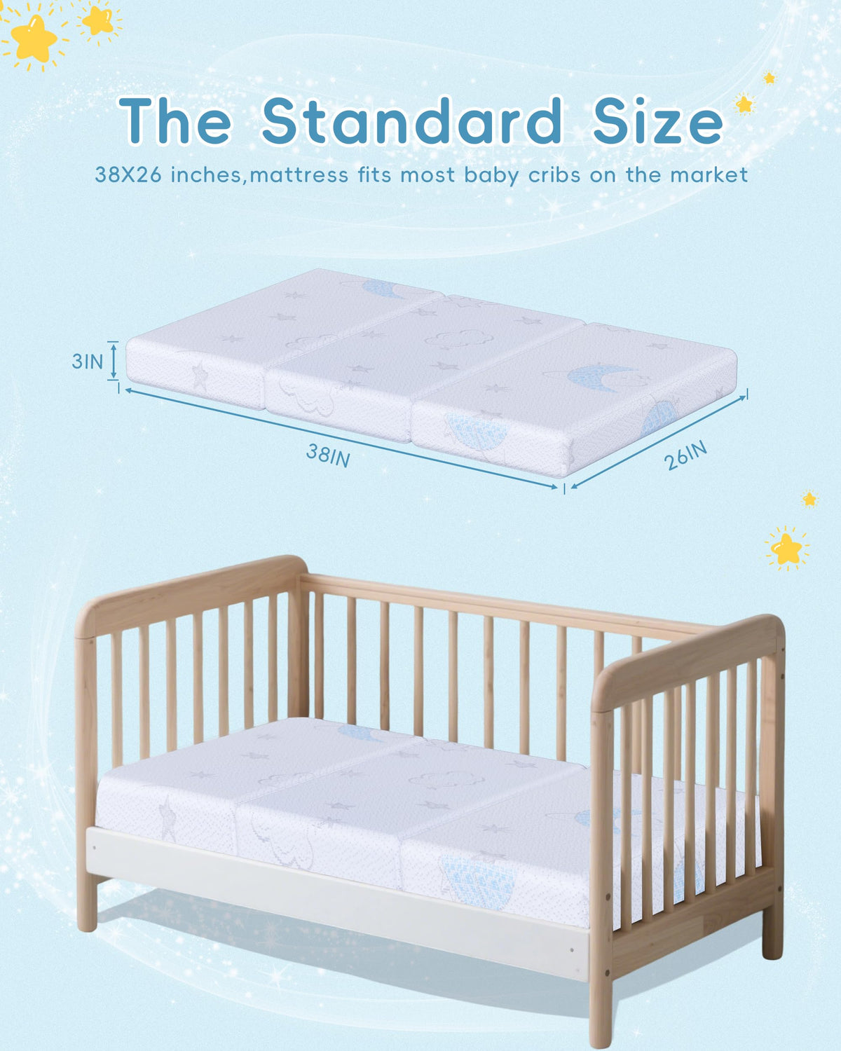 Trifold Pack and Play Mattress 38"x26" U692541