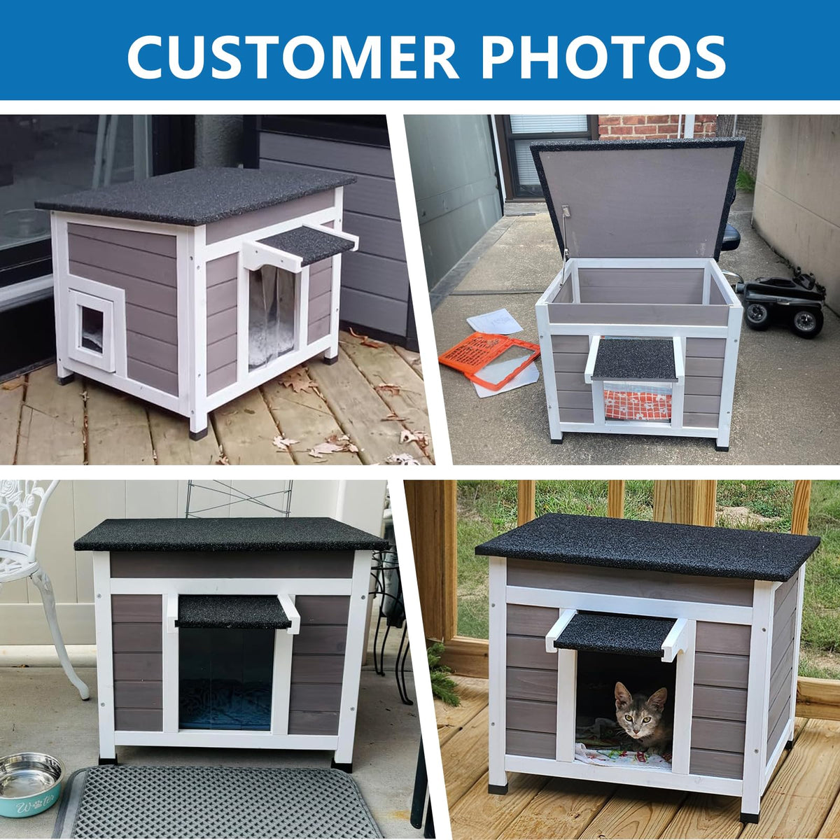 Insulated Weatherproof Outdoor Cat House V270