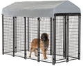 8'x4'x6' Heavy Duty Galvanized Metal Dog Kennel A429