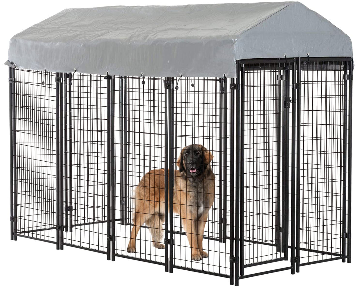 8'x4'x6' Heavy Duty Galvanized Metal Dog Kennel A429