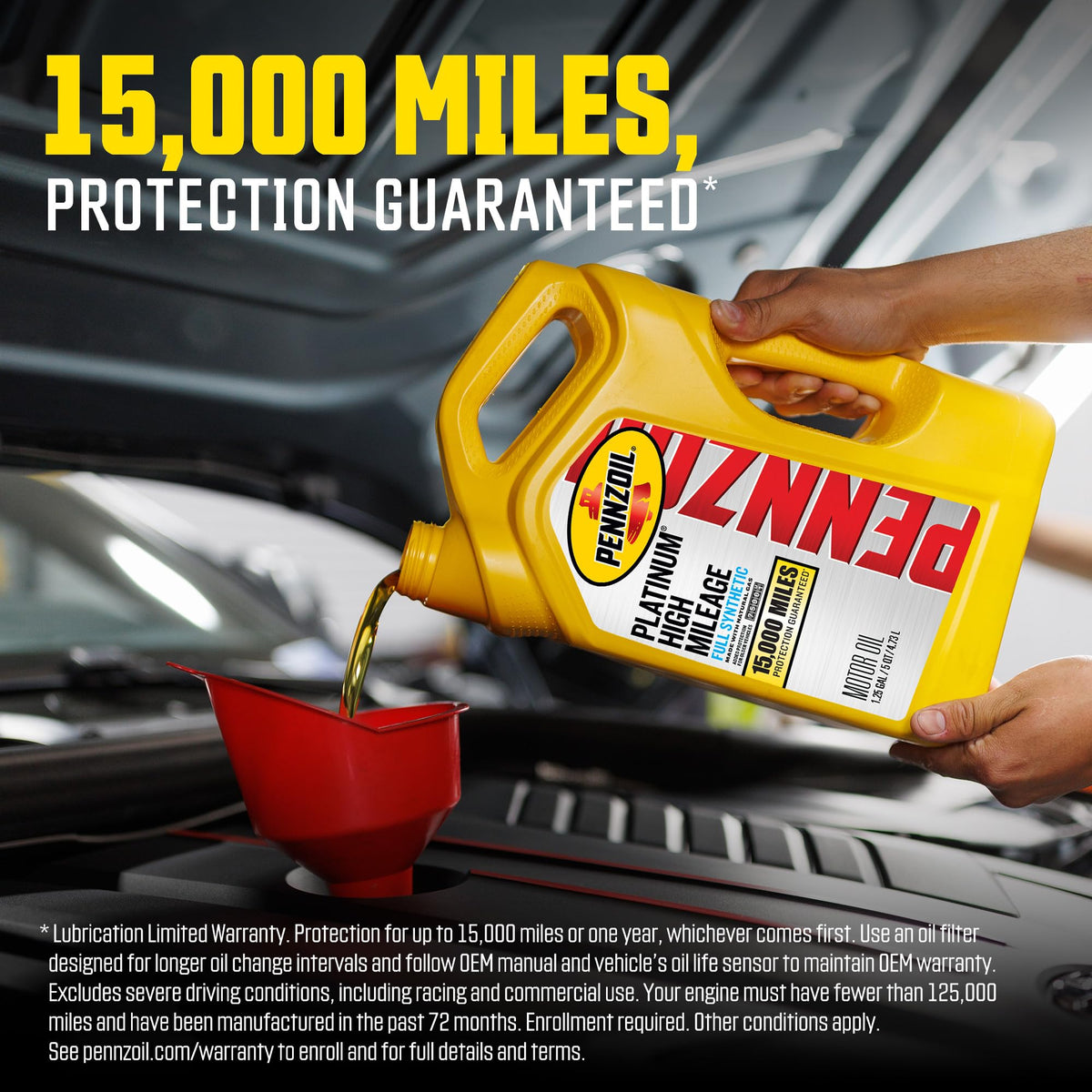 5W-30 Full Synthetic High Mileage Motor Oil, 1 Quart (6 Pack) Y486