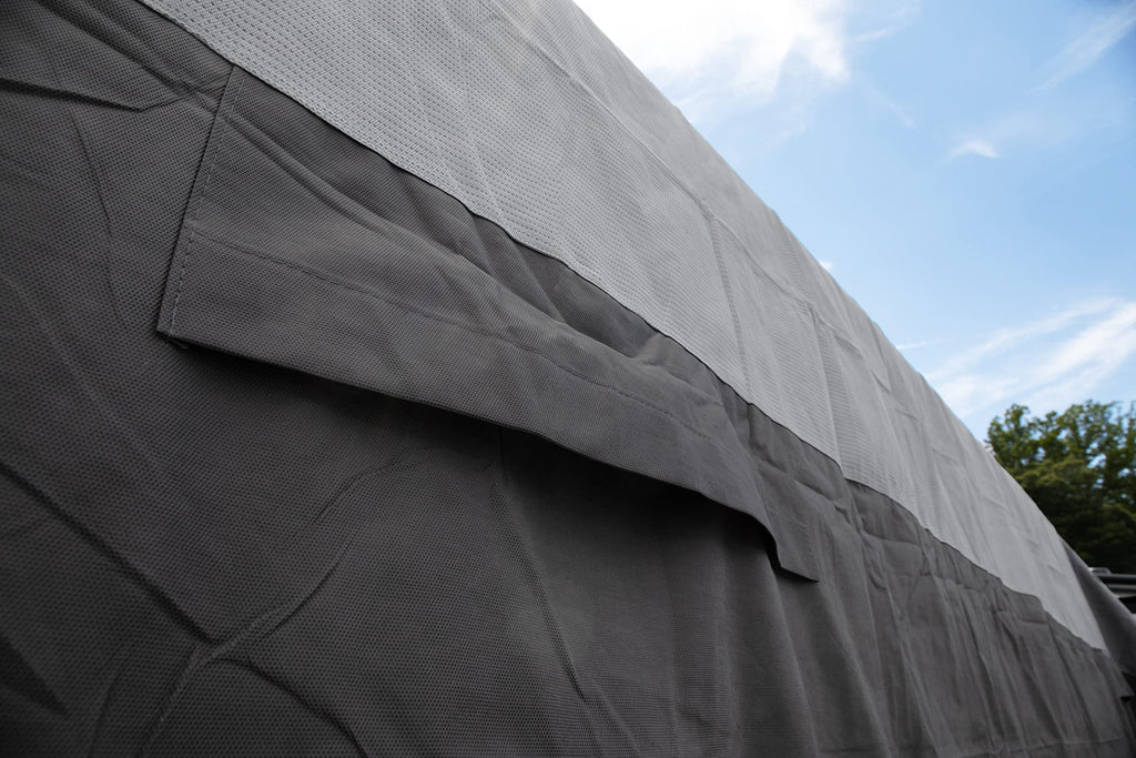 Polypropylene Camper RV Cover with Zipper Entry Doors and Air Vents M9842