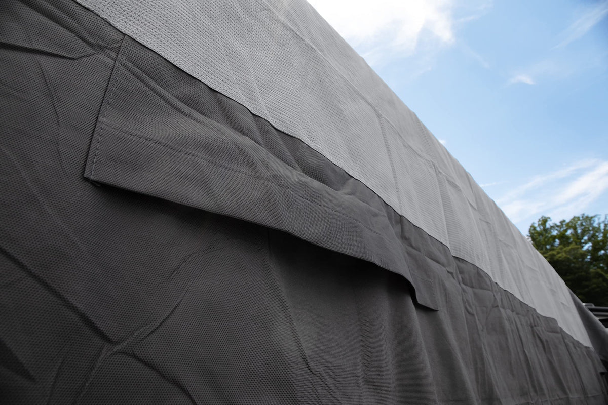 Polypropylene Camper RV Cover with Zipper Entry Doors and Air Vents M9842