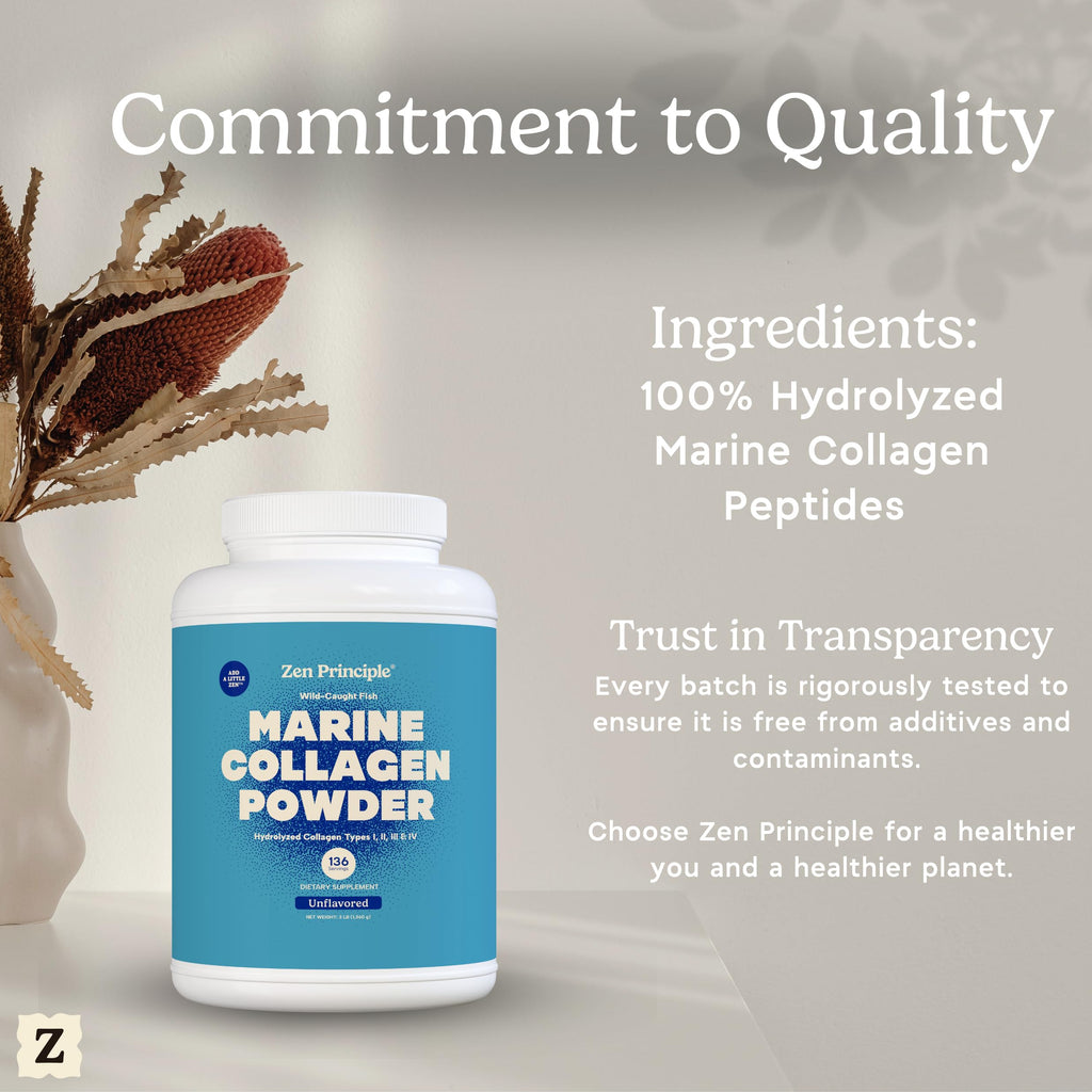 Marine Collagen Peptides Powder 3 lb. Wild-Caught Fish, Non-GMO. Hydrolyzed Types I, II, III & IV Protein. E95268