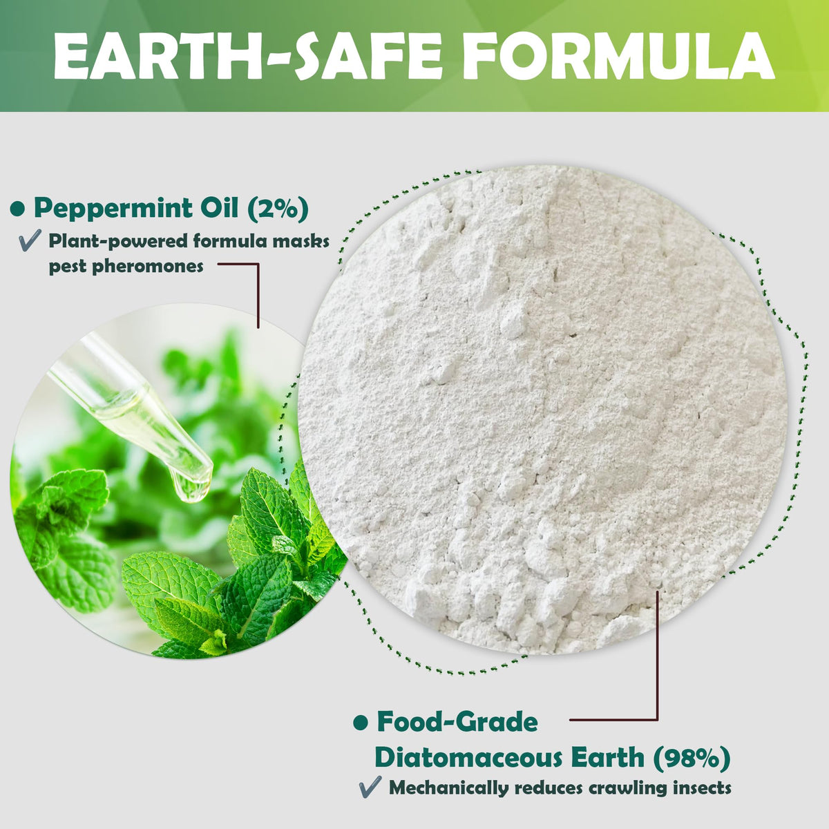 Food Grade Diatomaceous Earth Powder with Peppermint 1 lb Q606117