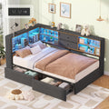 Twin Corner Bed Frame with Storage Drawers F772
