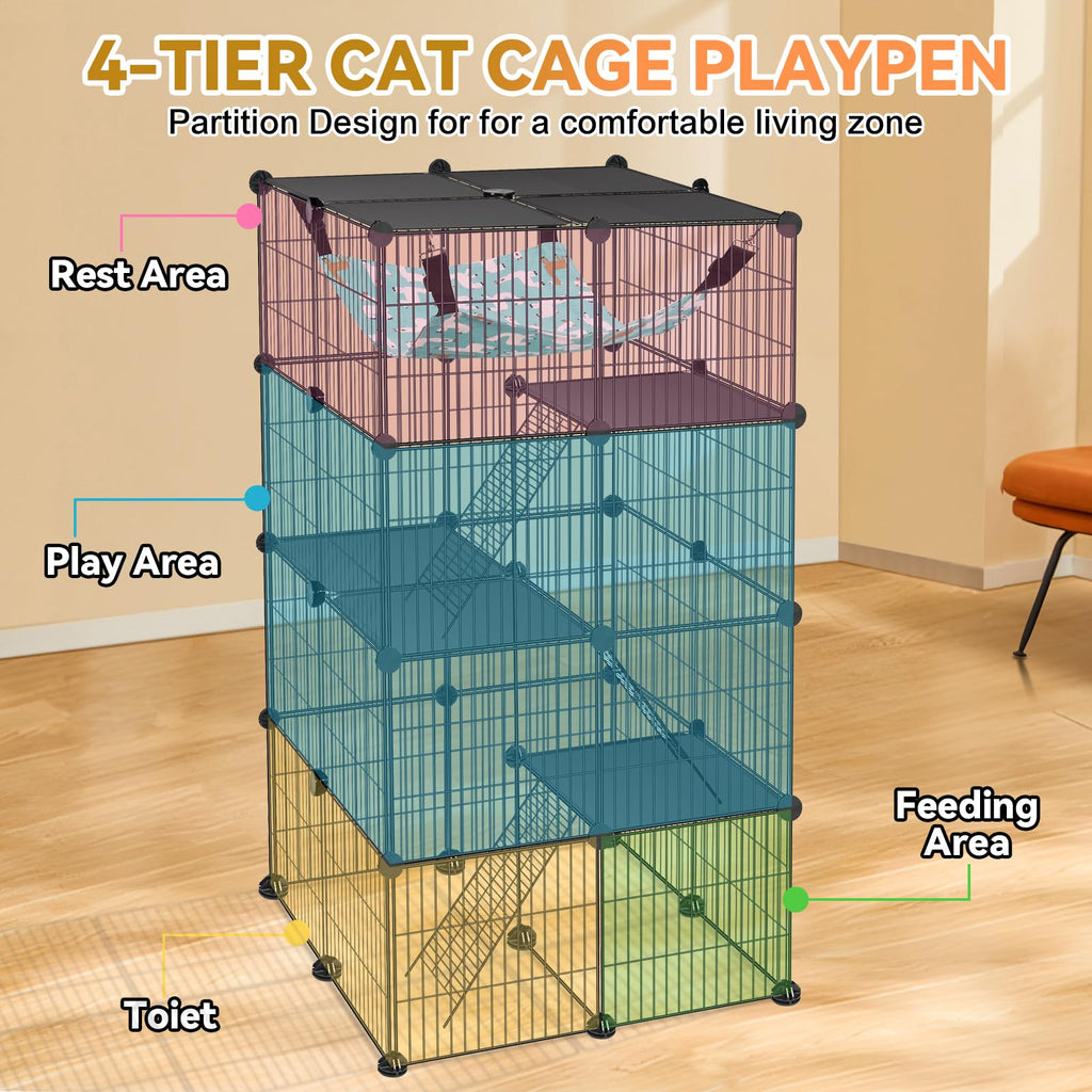 4-Tier Cat Cage N2808