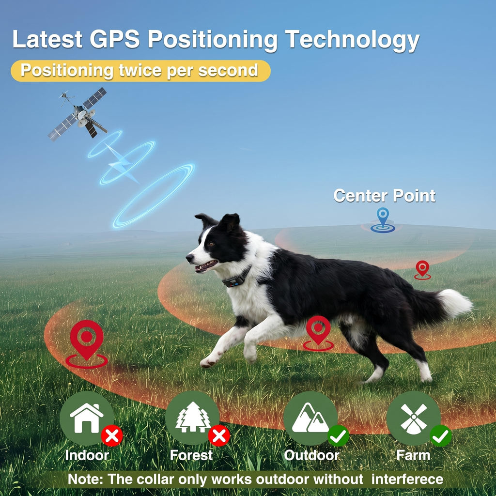 GPS Wireless Dog Fence System with 2 Collar R2488
