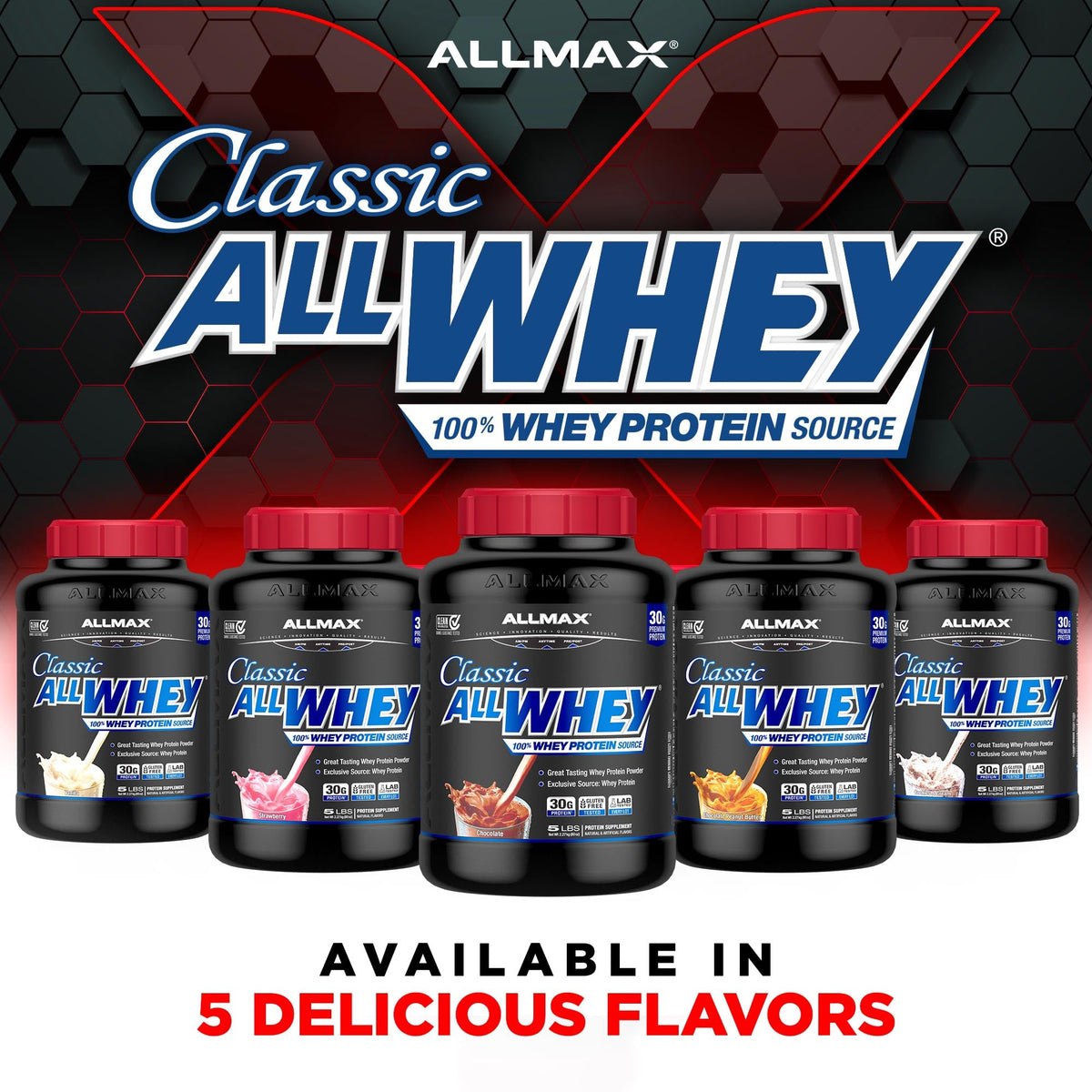 Chocolate Whey Protein Powder 5 lb V5525
