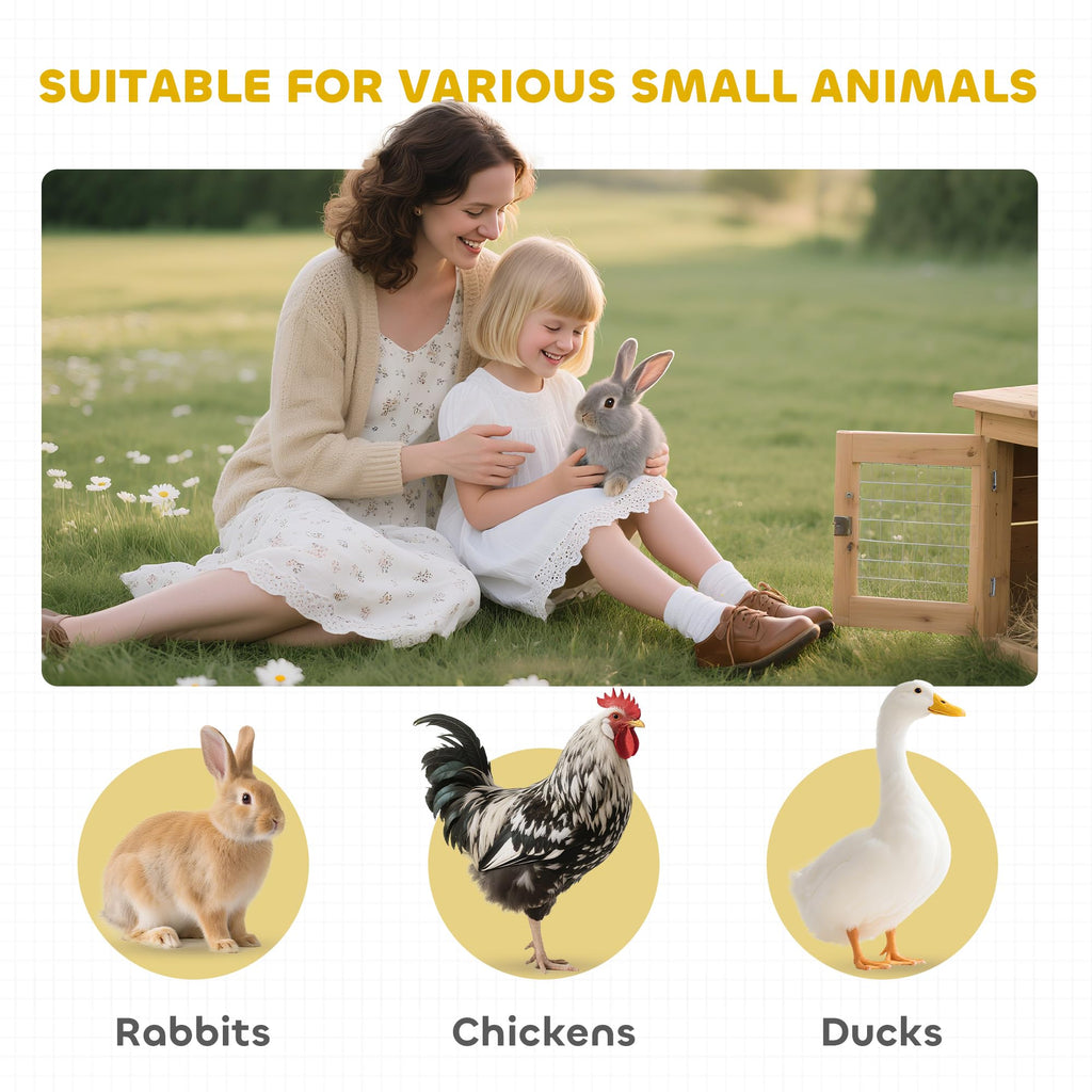 62" Rabbit Hutch with Wheels Q6588