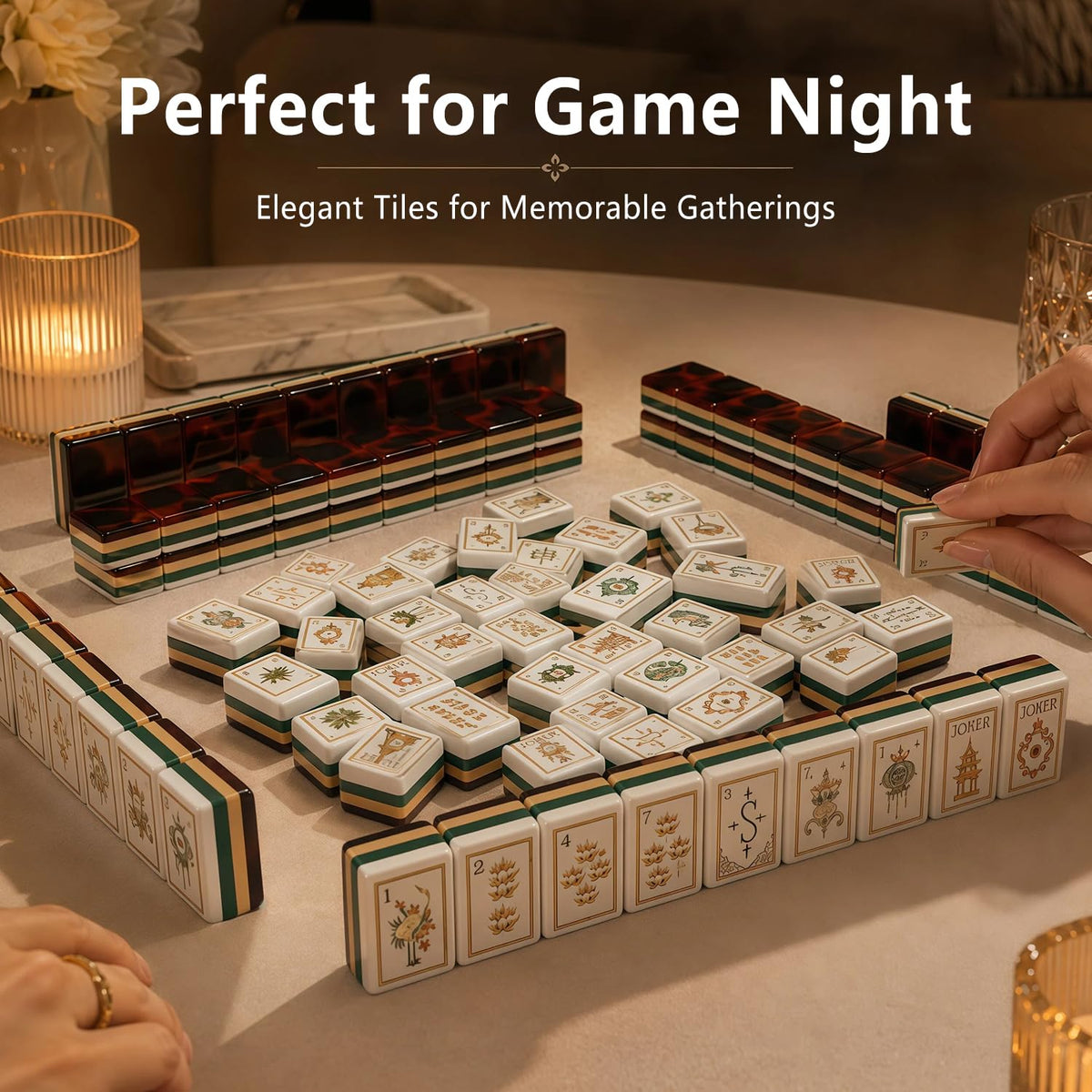 4 Layer Acrylic Mahjong Tile Set I3916