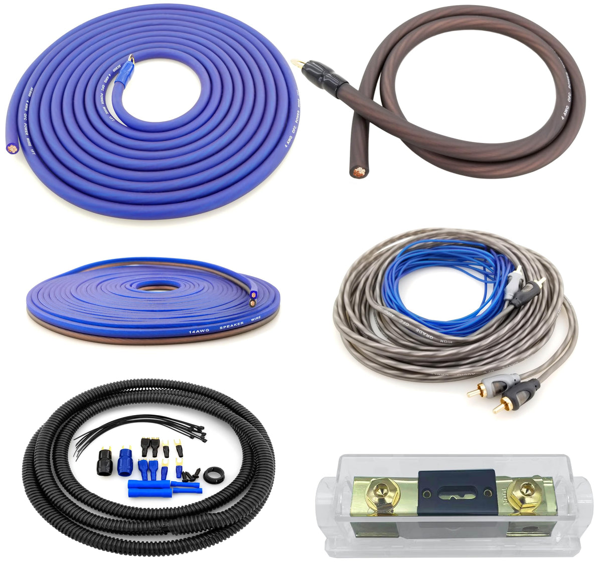 4 AWG 100% Copper Car Audio Amp Wire Kit B754015